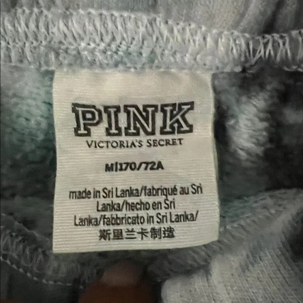 Victoria Secret Pink Blue/Black Varsity Tie Dye Shorts in Size M